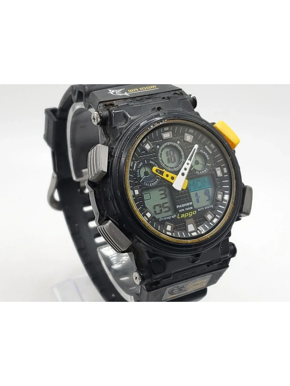 Lapgo PLG-1002AD Watch Mens New Battery Analog Digital 48mm Please Read
